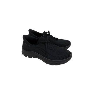 Skechers Summits Plus Vibrance Black Knit Hands Free Shoes 150613 Womens size 8